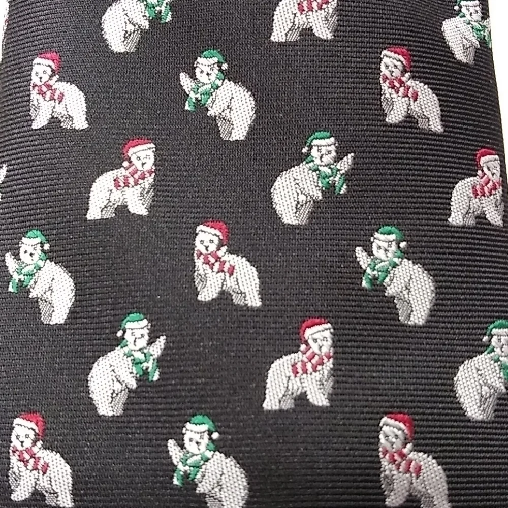 Stafford Polar‎ Bear Christmas Tie